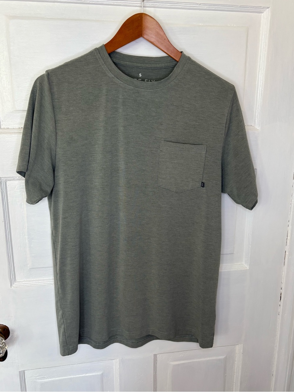 Free Fly Apparel Men's Short Sleeve Pocket Tee - Olive Green
